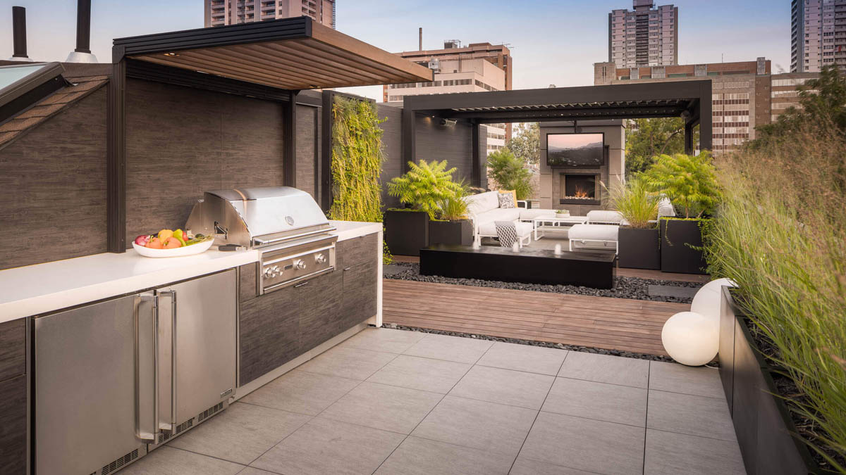 rooftop outdoor kitchen build California