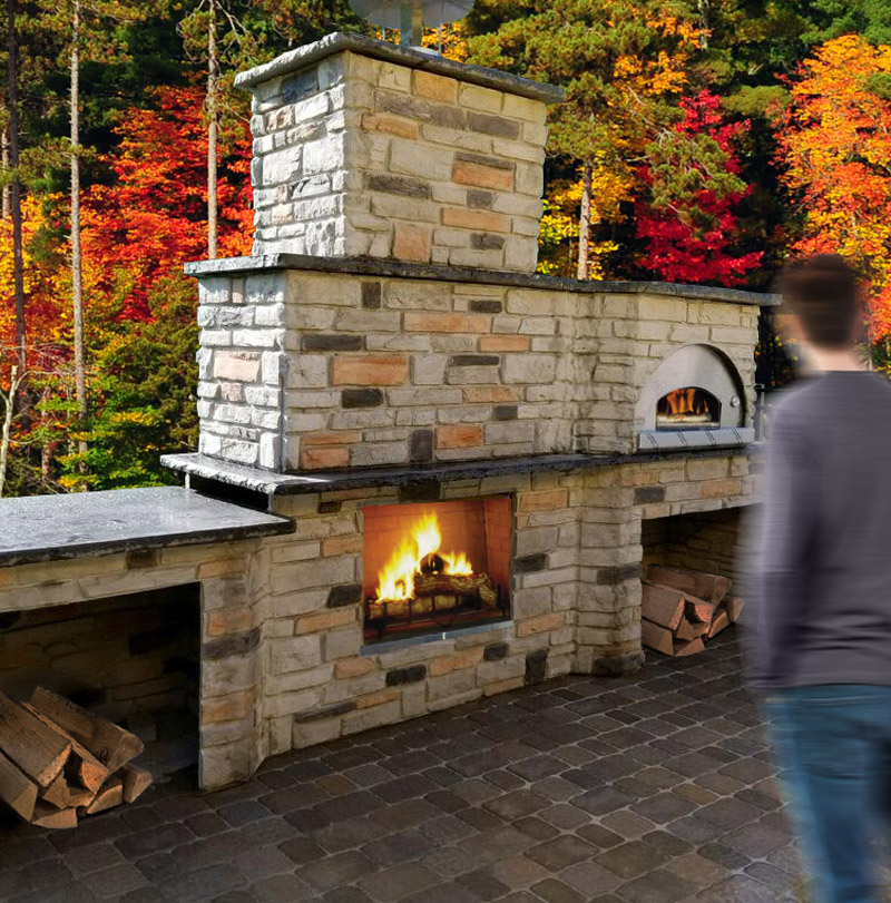 Custom Outdoor Fireplace