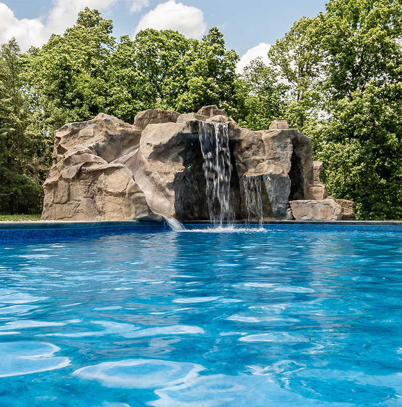 Poolside Water Features - Rock Water Slides - Waterfalls - Grottos